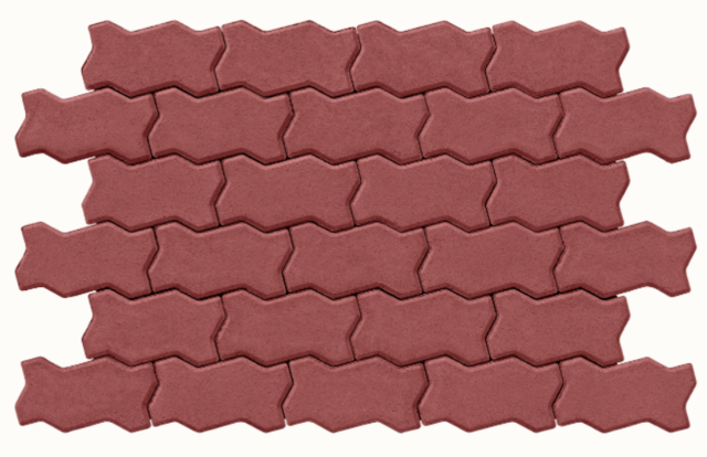 Бруківка 24-13-12 червоний